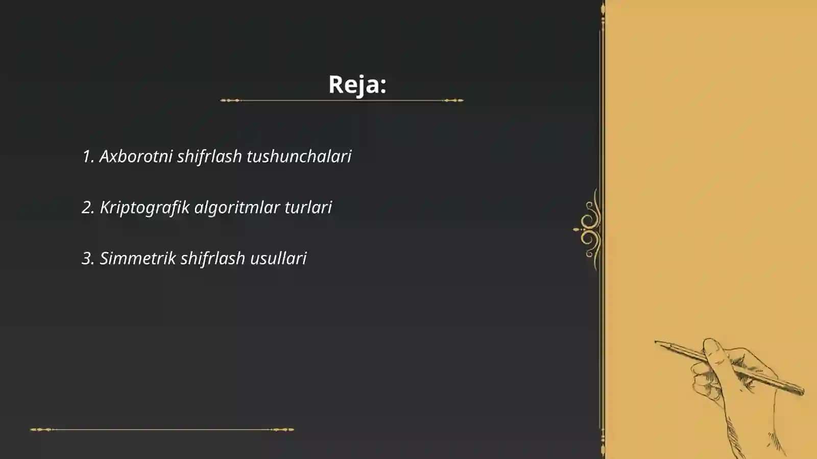 Axborotni shifrlashda kriptografik usullardan foydalanish 2
