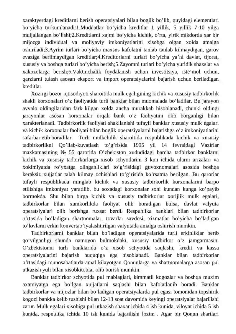 Kichik va xususiy tadbirkorlikni rivojlantirish 2