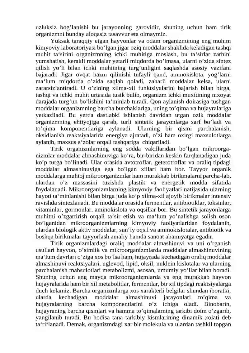Energiya almashinuvining regulyasi 2