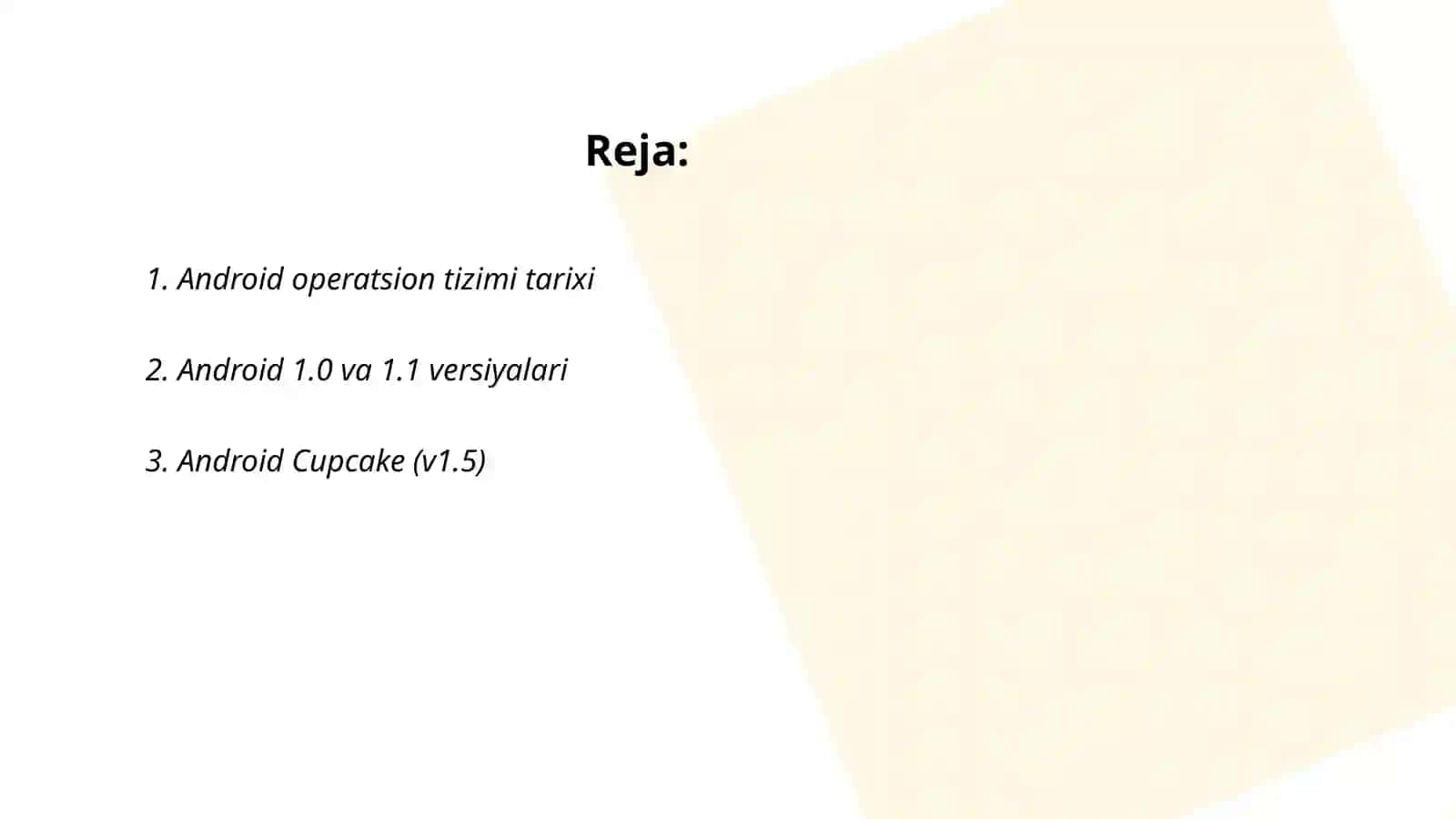 Android operatsion tizimi 2