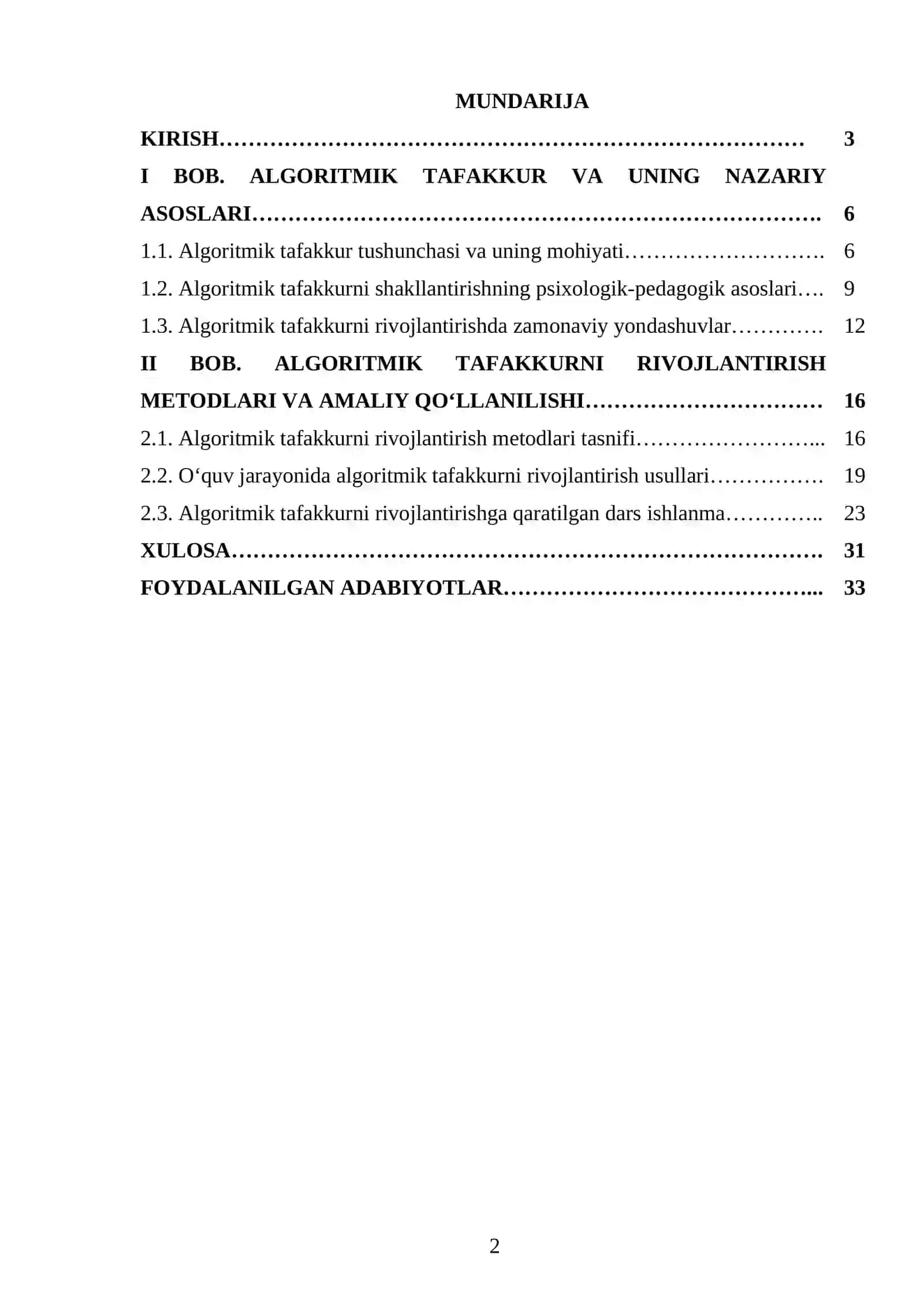 Algoritmik tafakkurni rivojlantirish metodlari 2