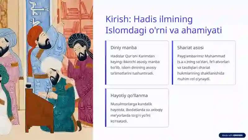 Imom al-Buxoriy va Imom   Termiziy  Hadis ilmiga qoʻshgan xissalari 2