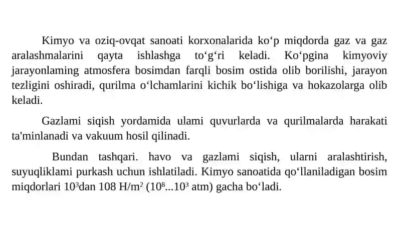 Qishloqxo‘jalik mahsulotlarni qayta ishlashda qo‘llaniladigan kompressorlar 2