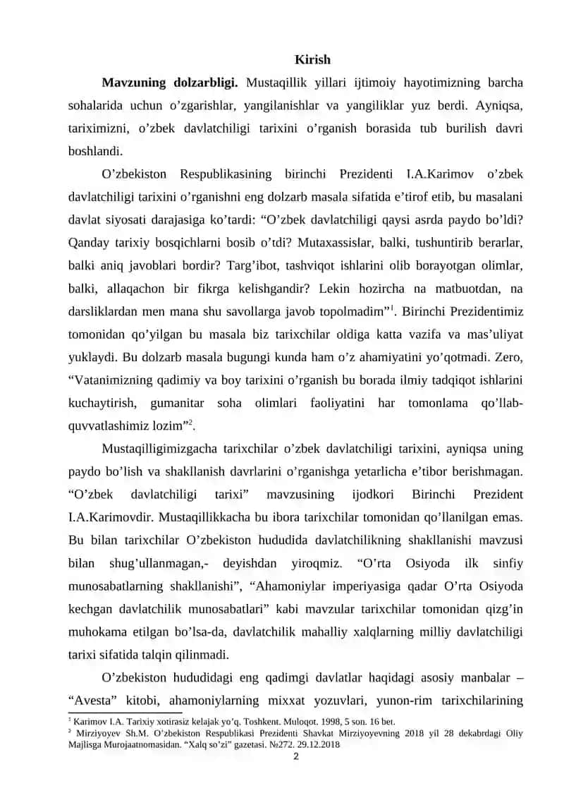 O’zbekiston davlatchiligi taraqqiyotida So’g’diyonaning tutgan o’rni 2