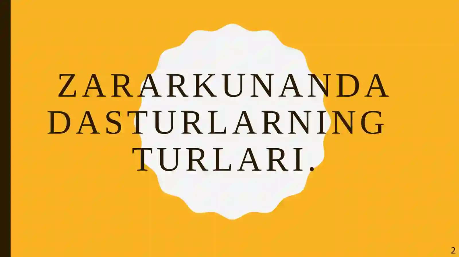Zararkunanda dasturlar 2