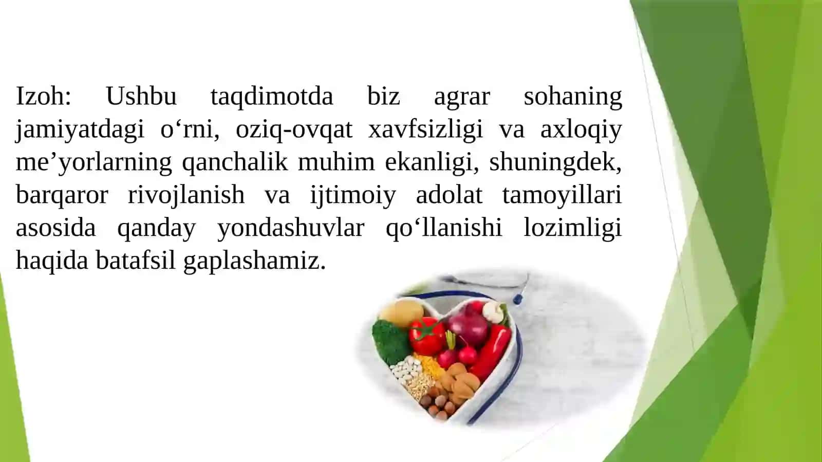 Agrarvaoziq-ovqat sohasida umuminsoniy tamoyillar va axloquistu vorligi 2