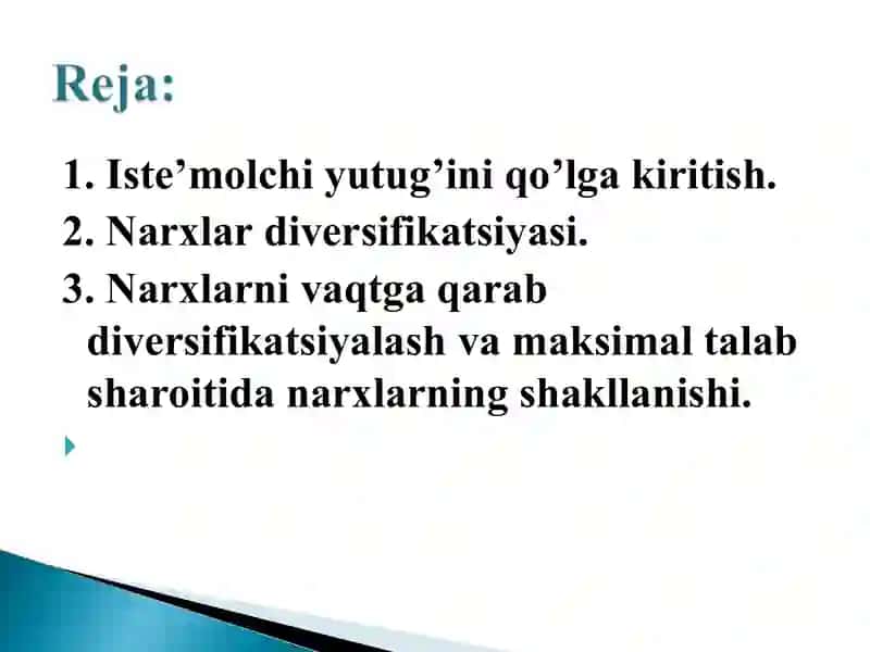 Narx ustidan nazorat va bozor faoliyati 2
