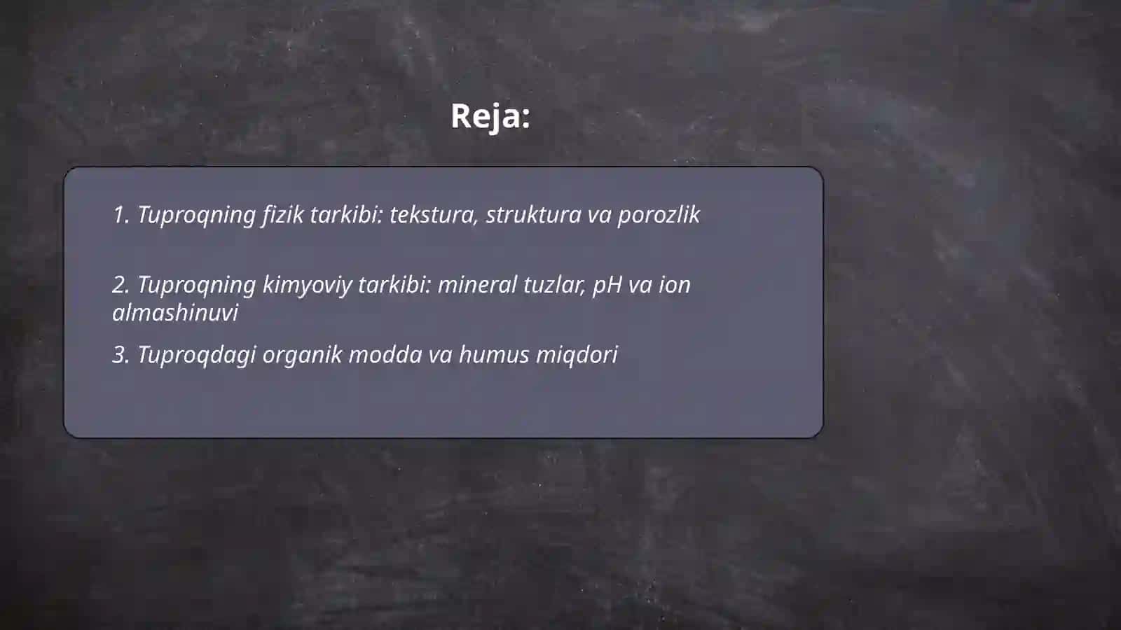 Tuproqning fizik tarkibi: tekstura va struktura 2