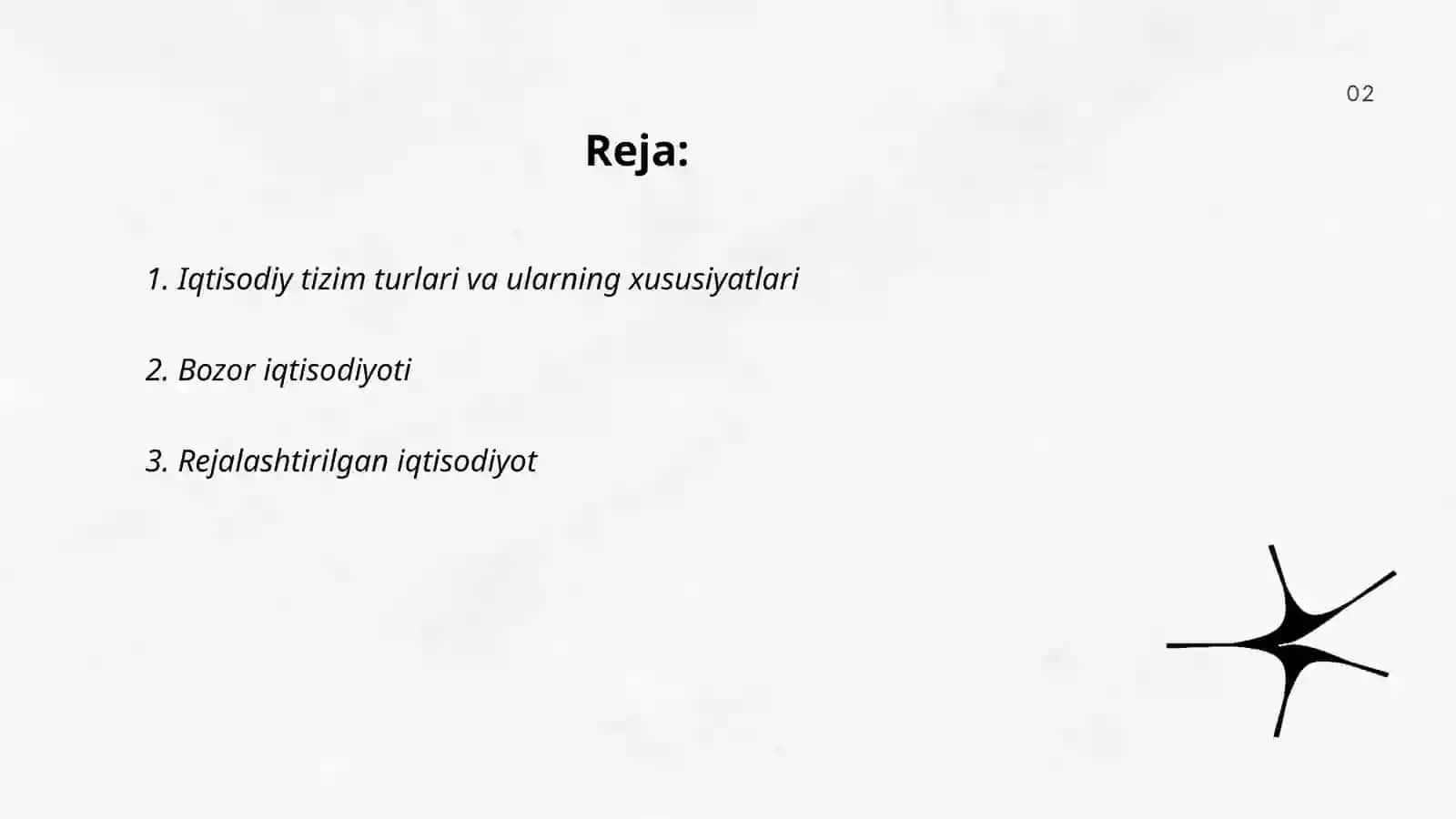 Iqtisodiy tizim turlari 2