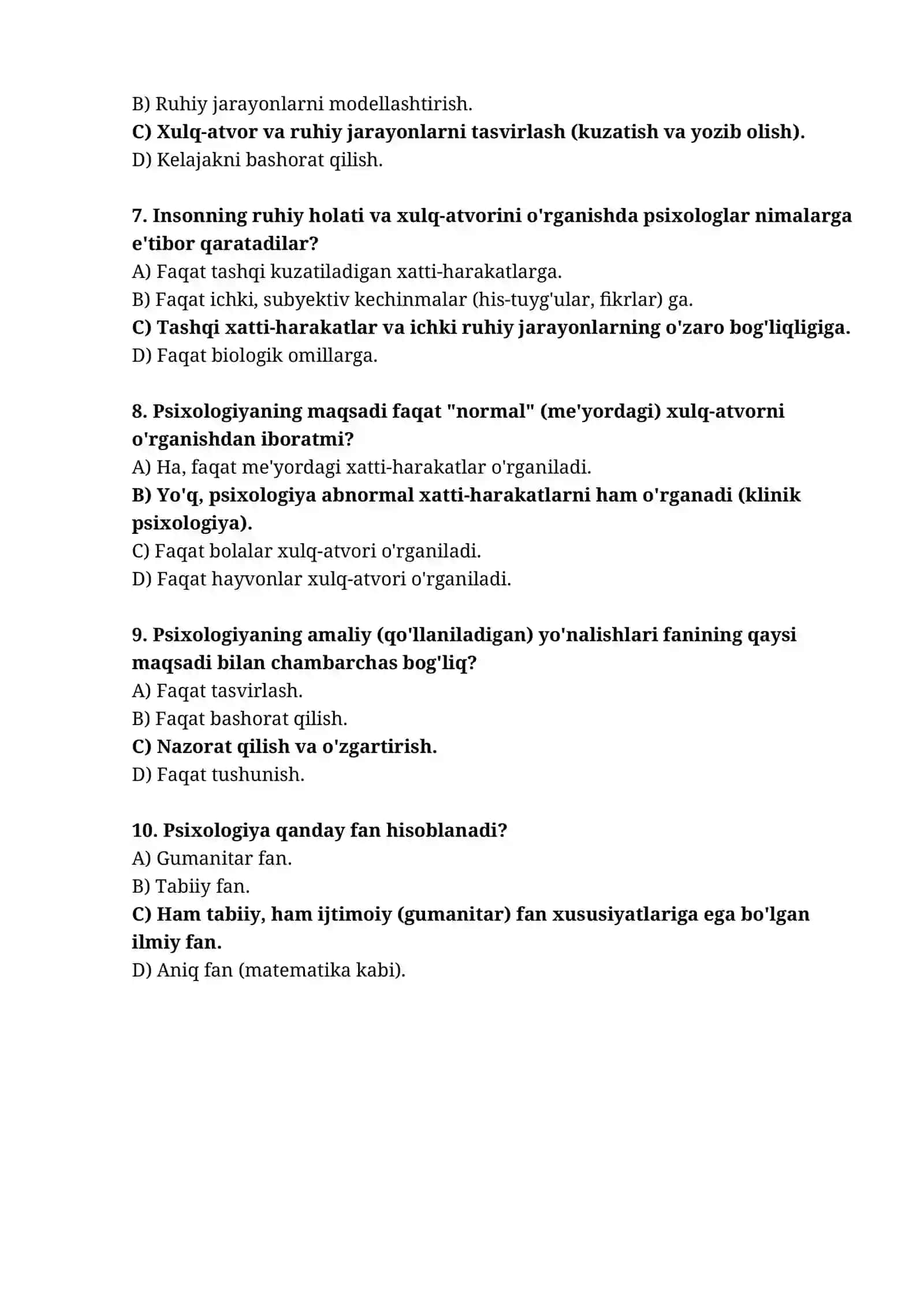 Psixologiya fanining maqsad va vazifalari 2