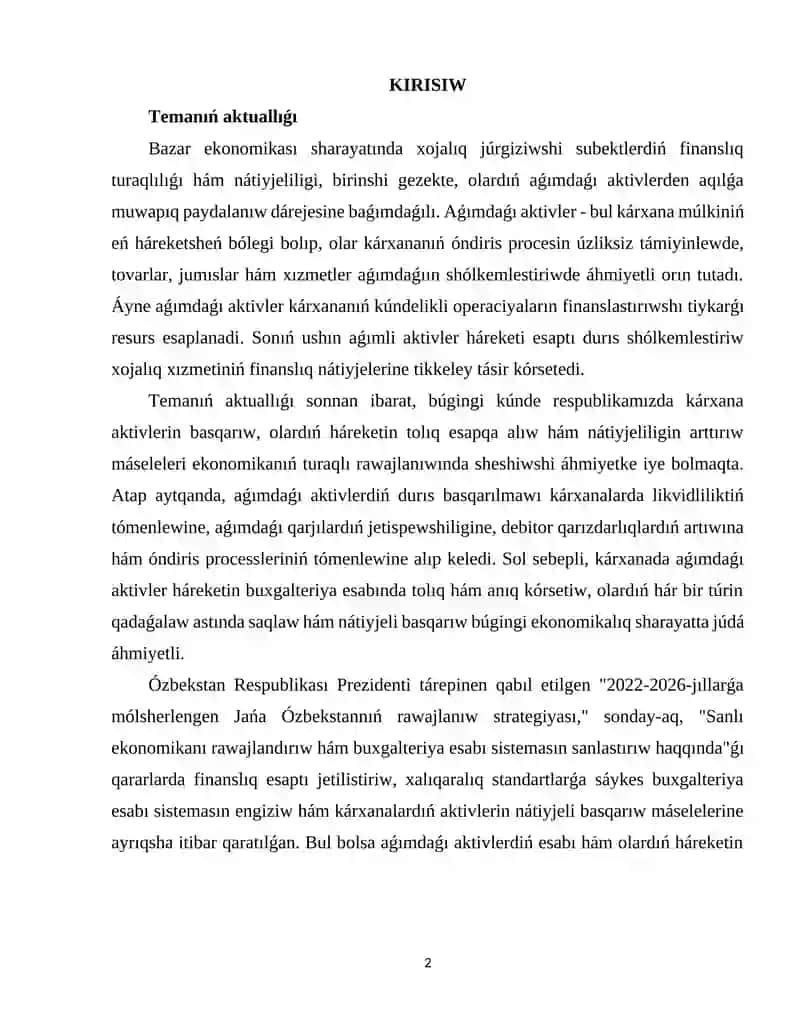 Aǵımdaǵı Aktivler 2