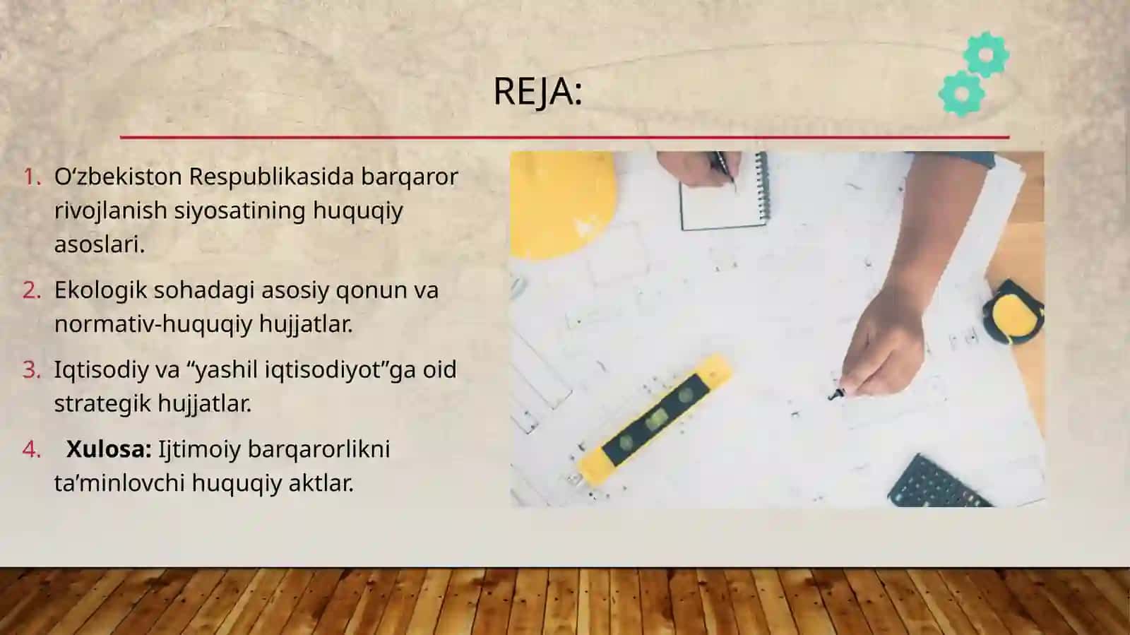 O‘zbekiston Respublikasidagi barqaror rivojlanishsiyosatining huquqiy asoslari 2