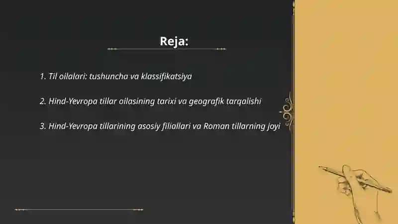 Til oilalari. Hind-Yevropa tillar oilasi. Roman tillari 2