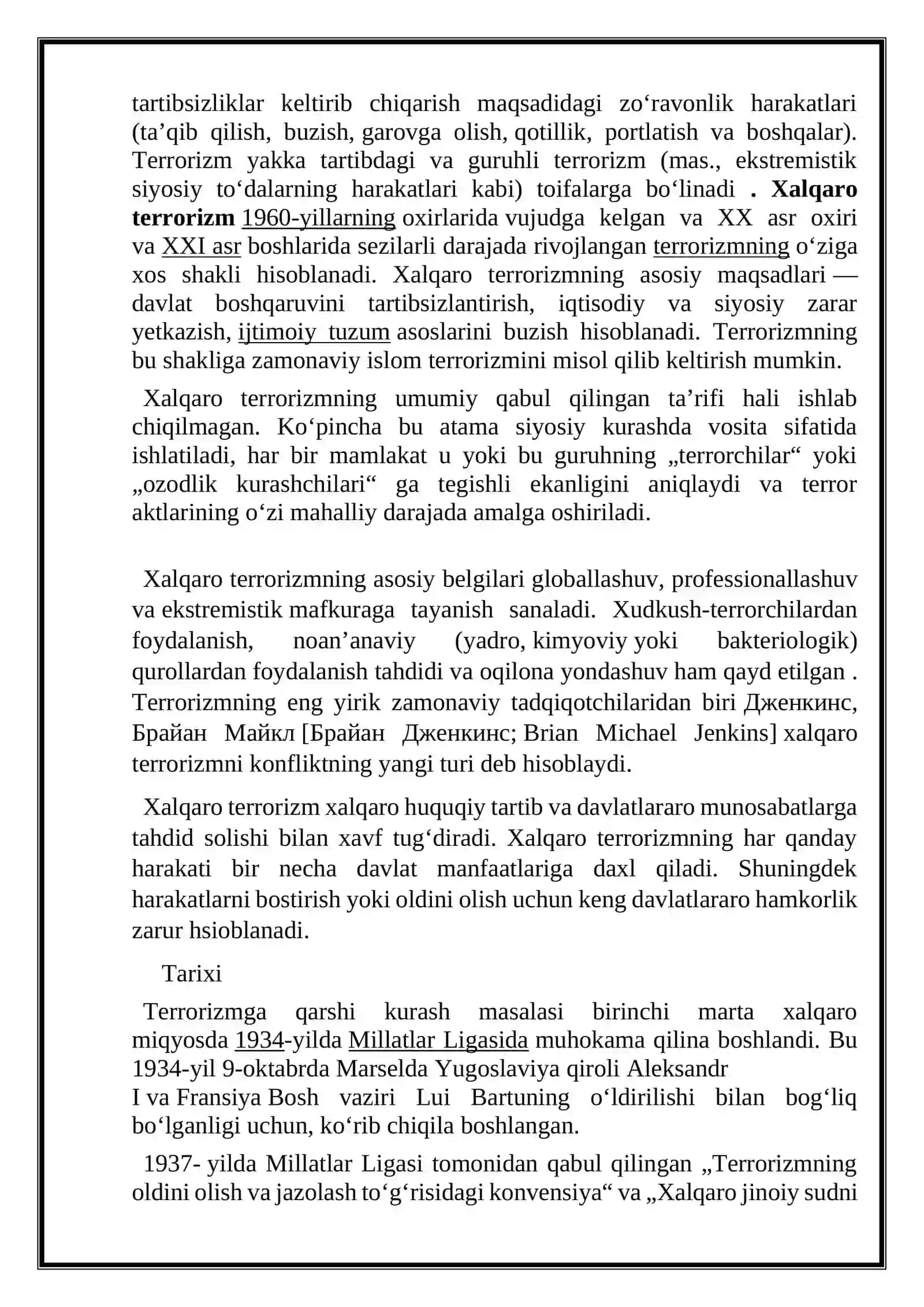 Xalqaro terrorizm va terrorchilik tashkilotlari 2