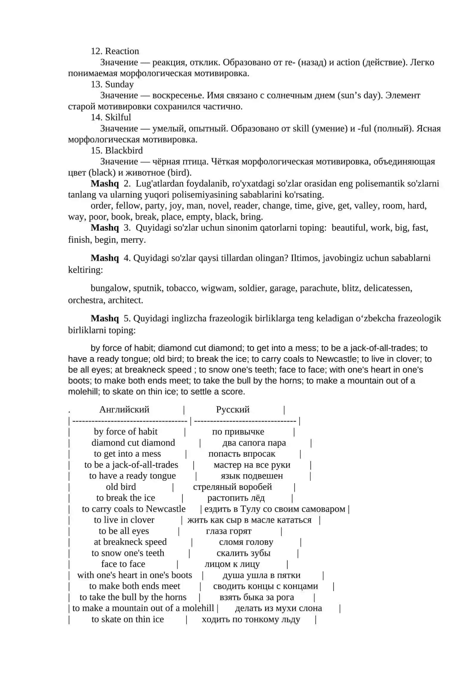 Ways of expressing lexical and grammatical meaning in English 2