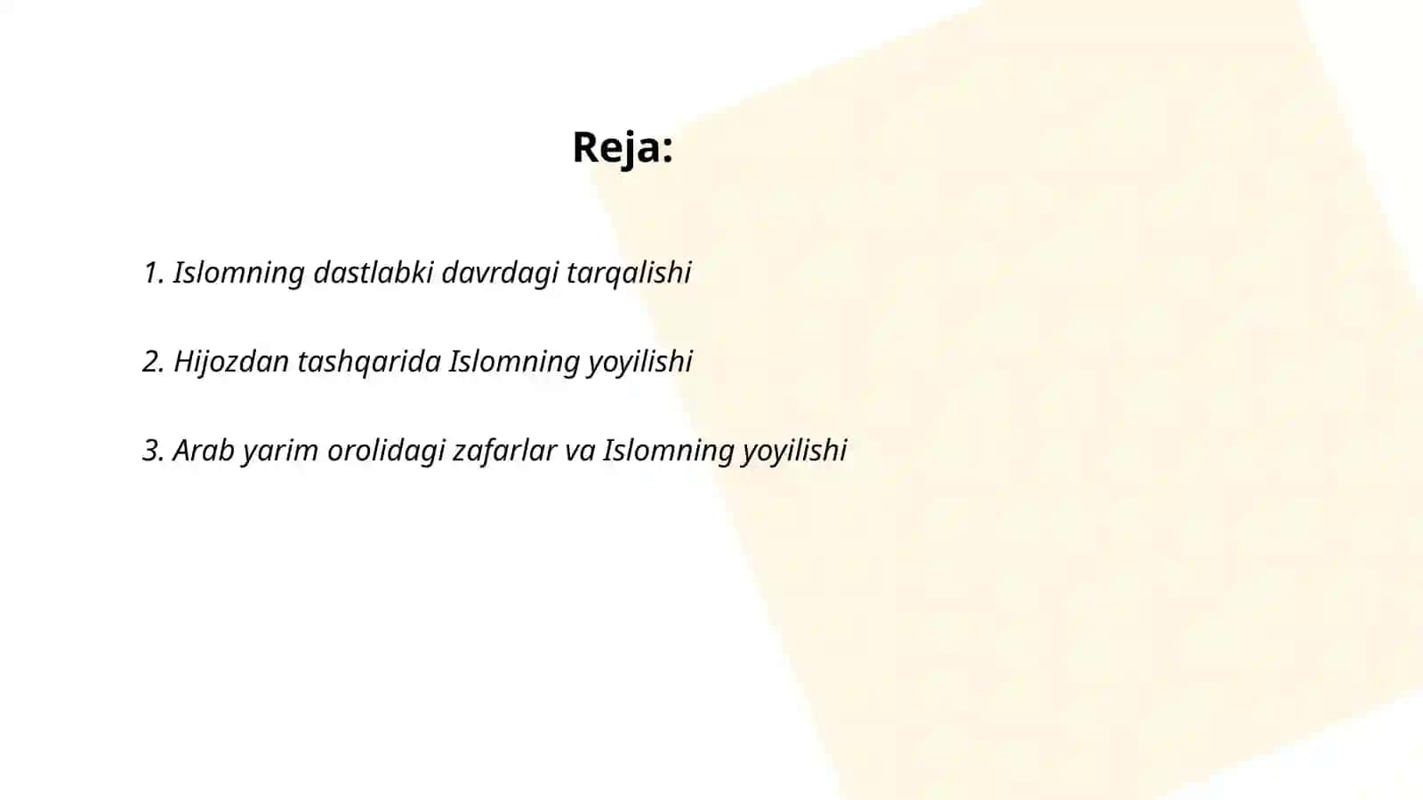 Islom dinining tarqalishi 2