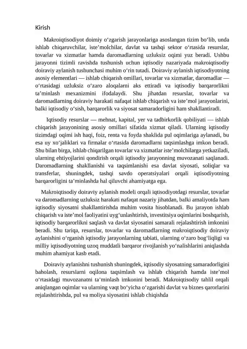 Makroiqtisodiy Doiraviy Aylanish Tushunchasi 2