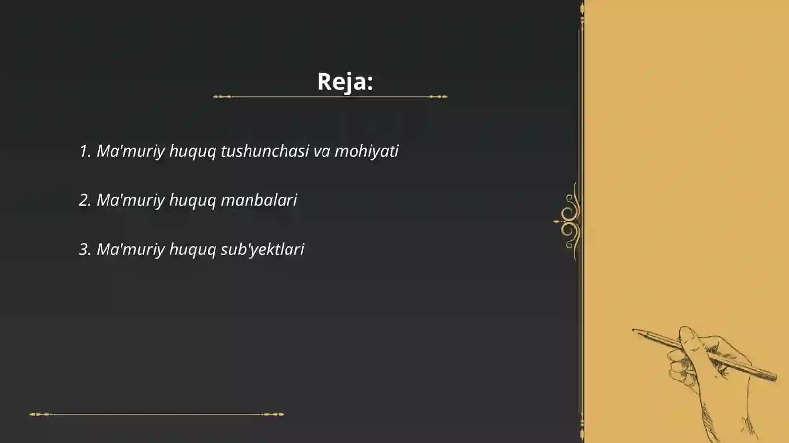 Umumiy ma'muriy huquqga kirish 2