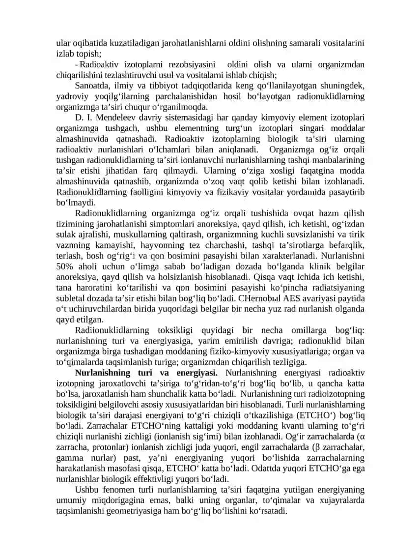 7-mavzu. Radioaktiv moddalar toksikologiyasi 2