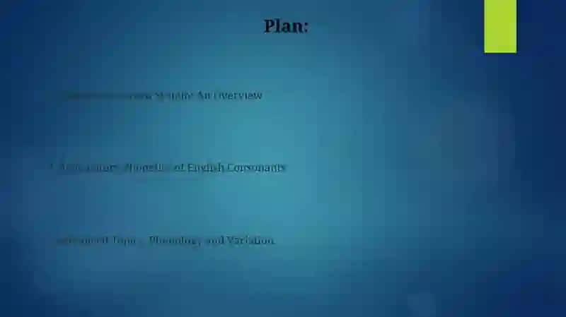 English Consonant System 2