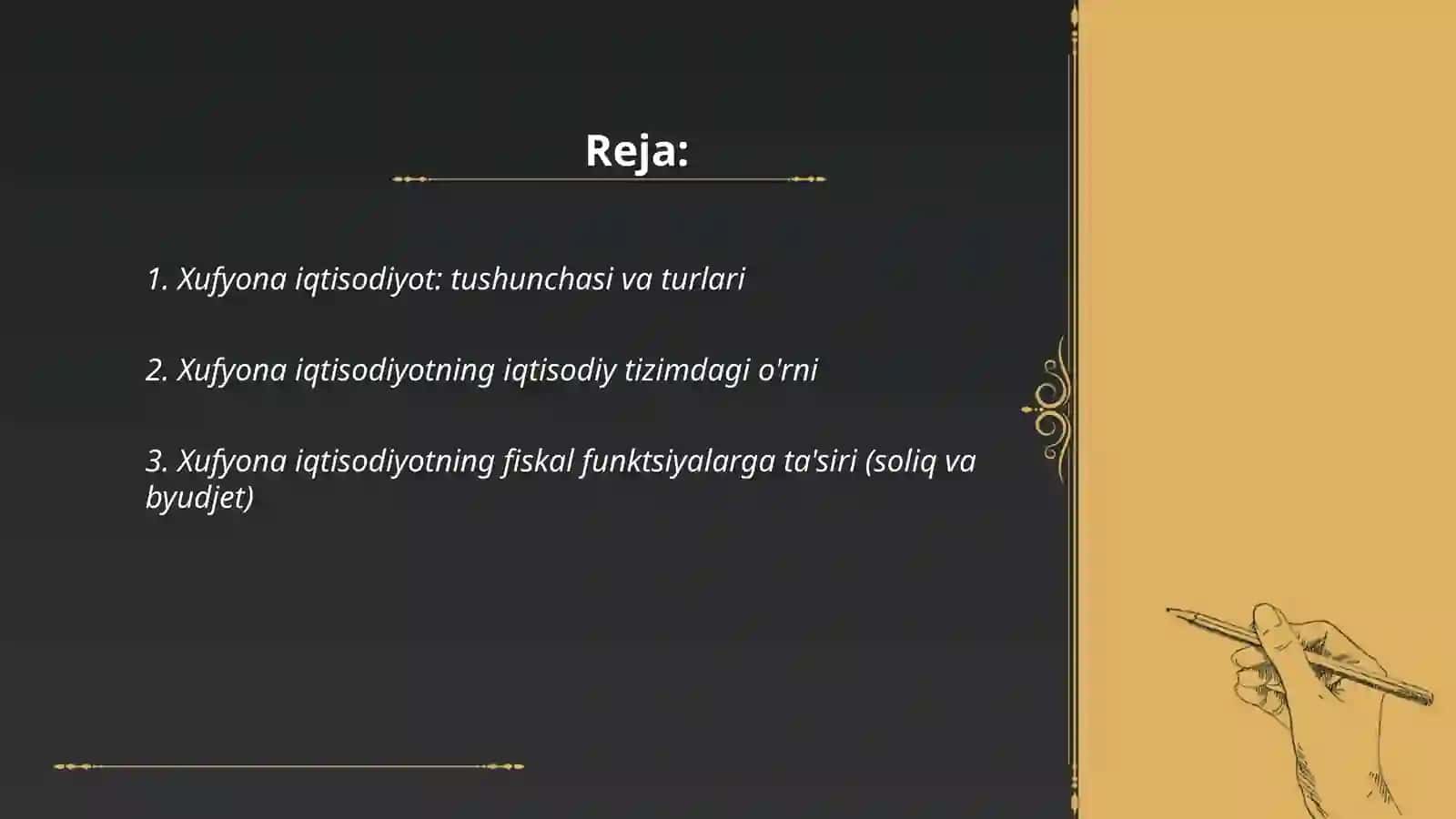Xufyona iqtisodiyot 2