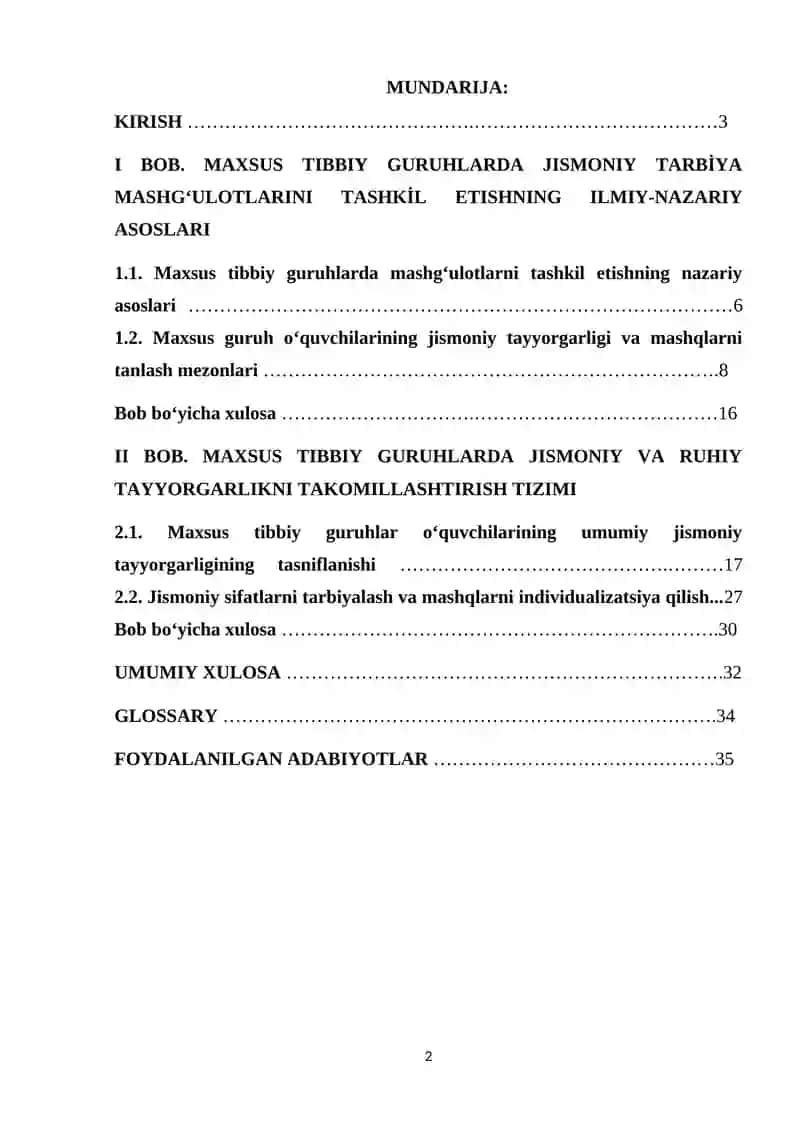 Jismoniy madaniyat nazariyasi va metodikasi 2