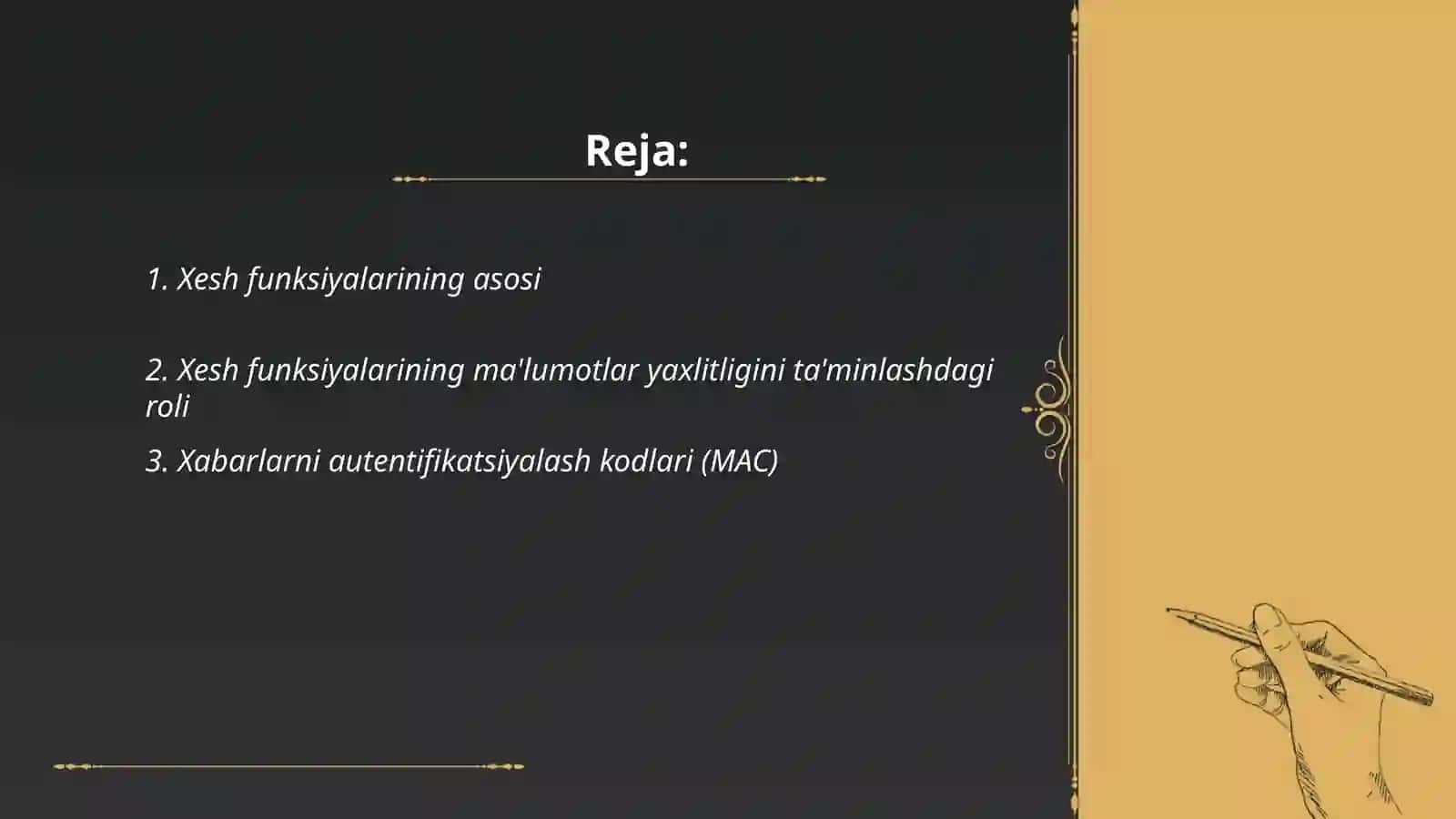 Ma'lumotlar yaxlitligini ta'minlash usullari 2
