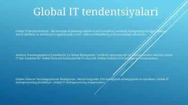 Axborot Texnologiyalarini Tashkilotda Va Global Boshqarish 2