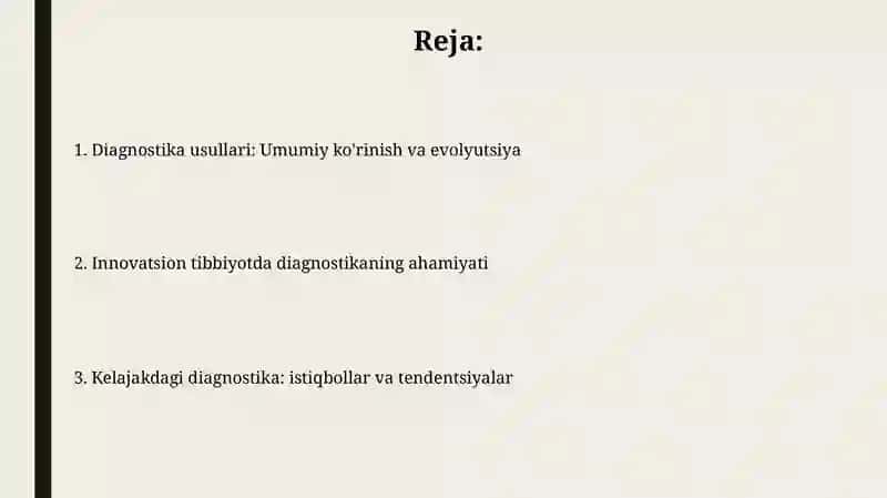 Innovatsion tibbiyotda diagnostika usullari va ularning ahamiyati 2