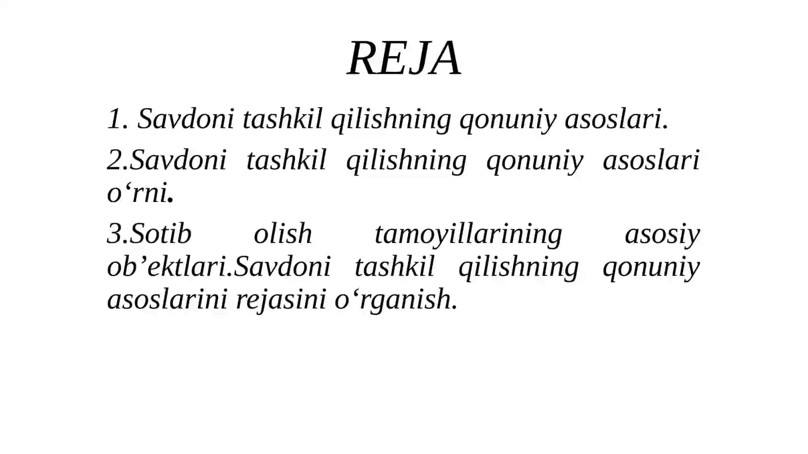 Savdonitashkilqilishning qonuniy asoslari 2