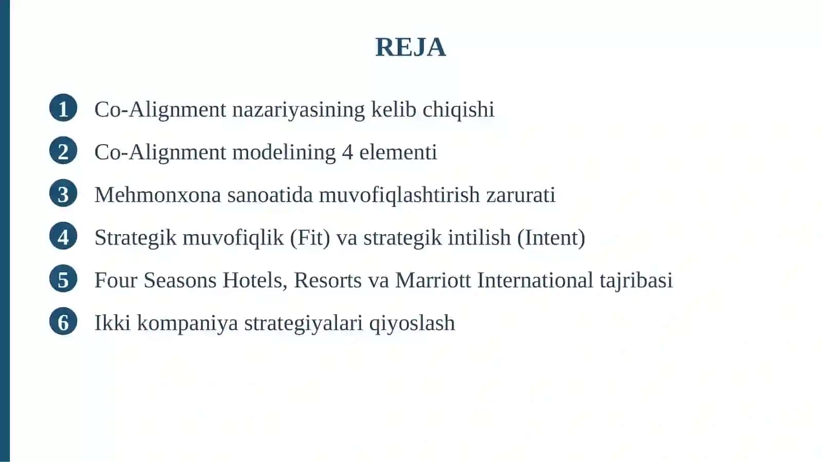MEHMONXONA XO’JALIGIDA STRATEGIK MUVOFIQLASHTIRISH VA STRATEGIYANI AMALGA OSHIRISH 2