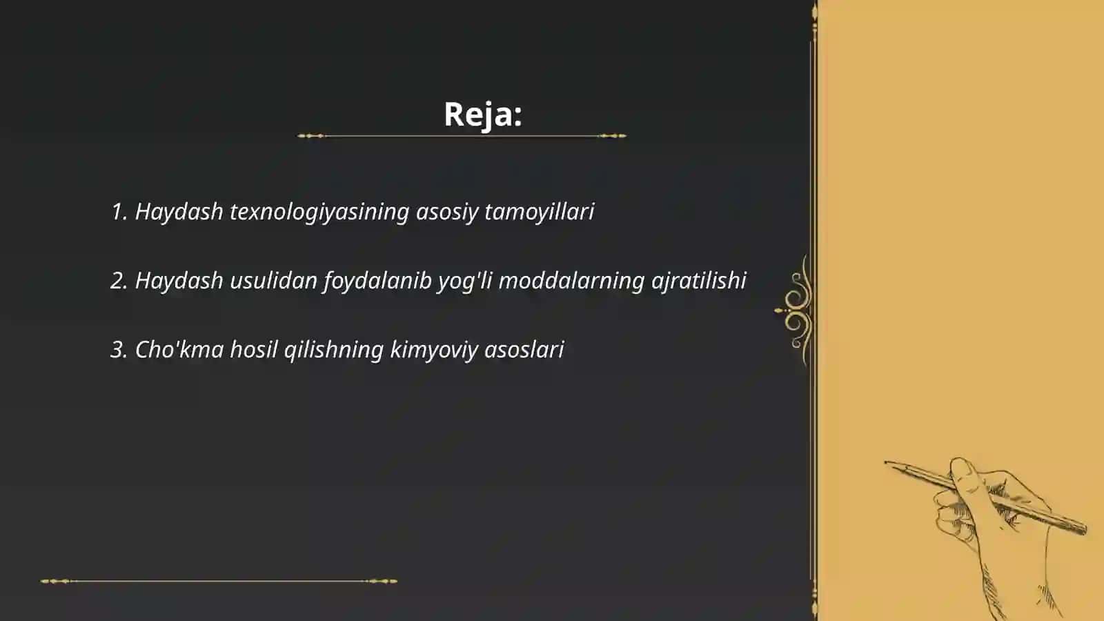 Haydash texnologiyasi 2