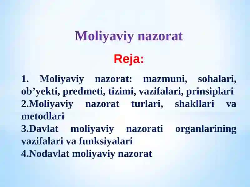 Moliyaviy nazorat 2