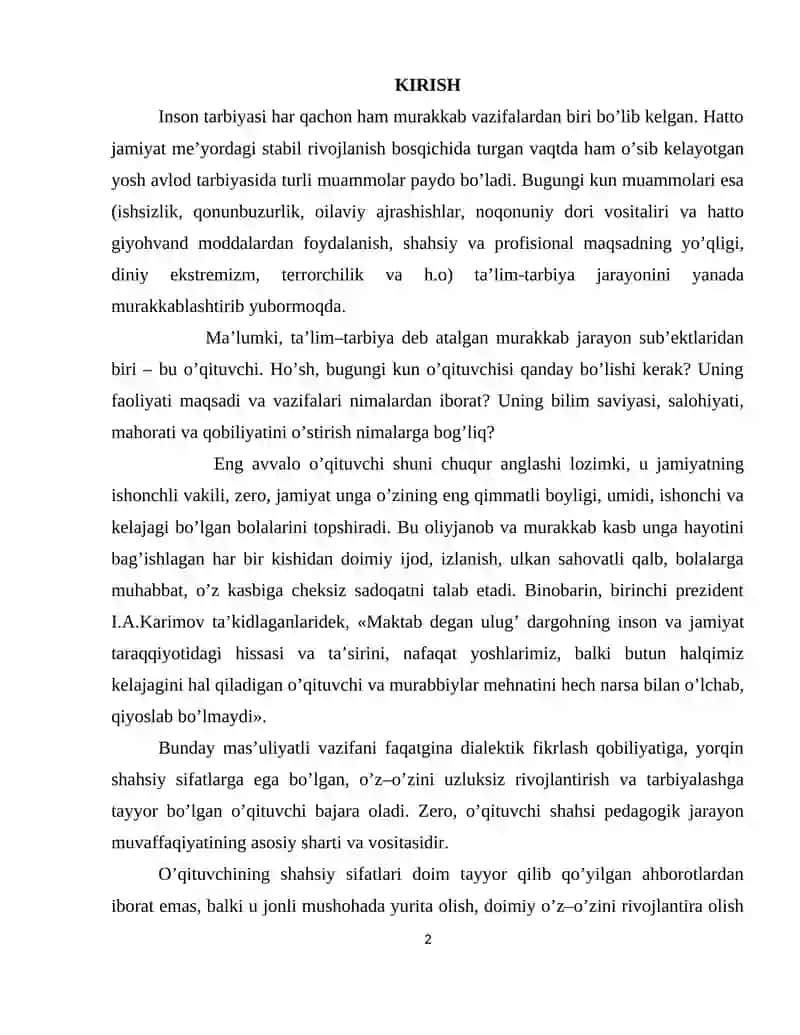 Tarbiyaviy ishlarni amaliyotda tadbiq etishda pedagogik mahorat va uning asosiy tamoyillari 2