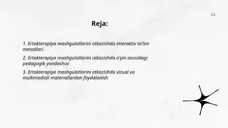 Ertakterapiya mashgulotlarini otkazishda ta’lim metodlardan foydalanish 2