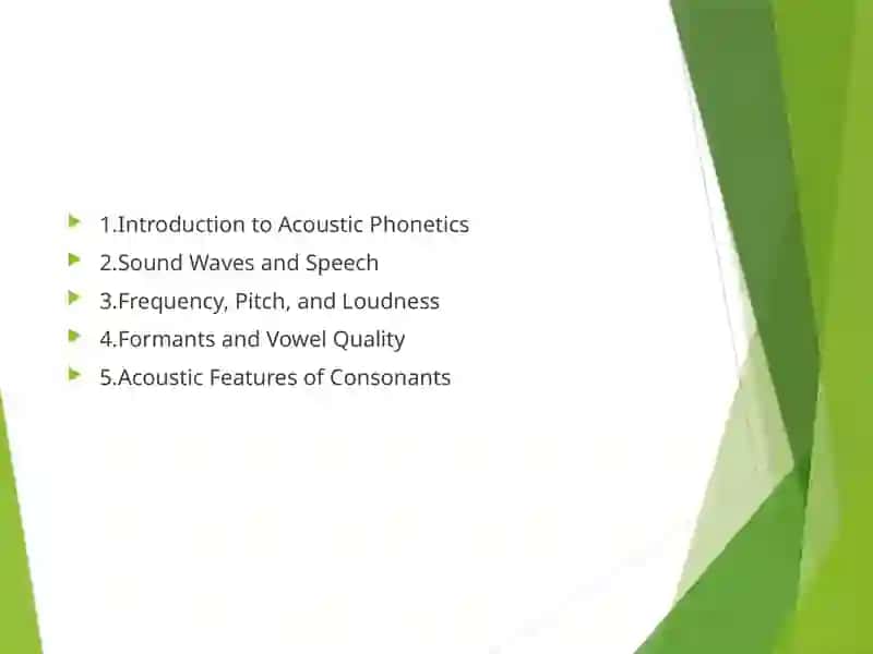 Acoustic aspects of the English Speech sounds 2
