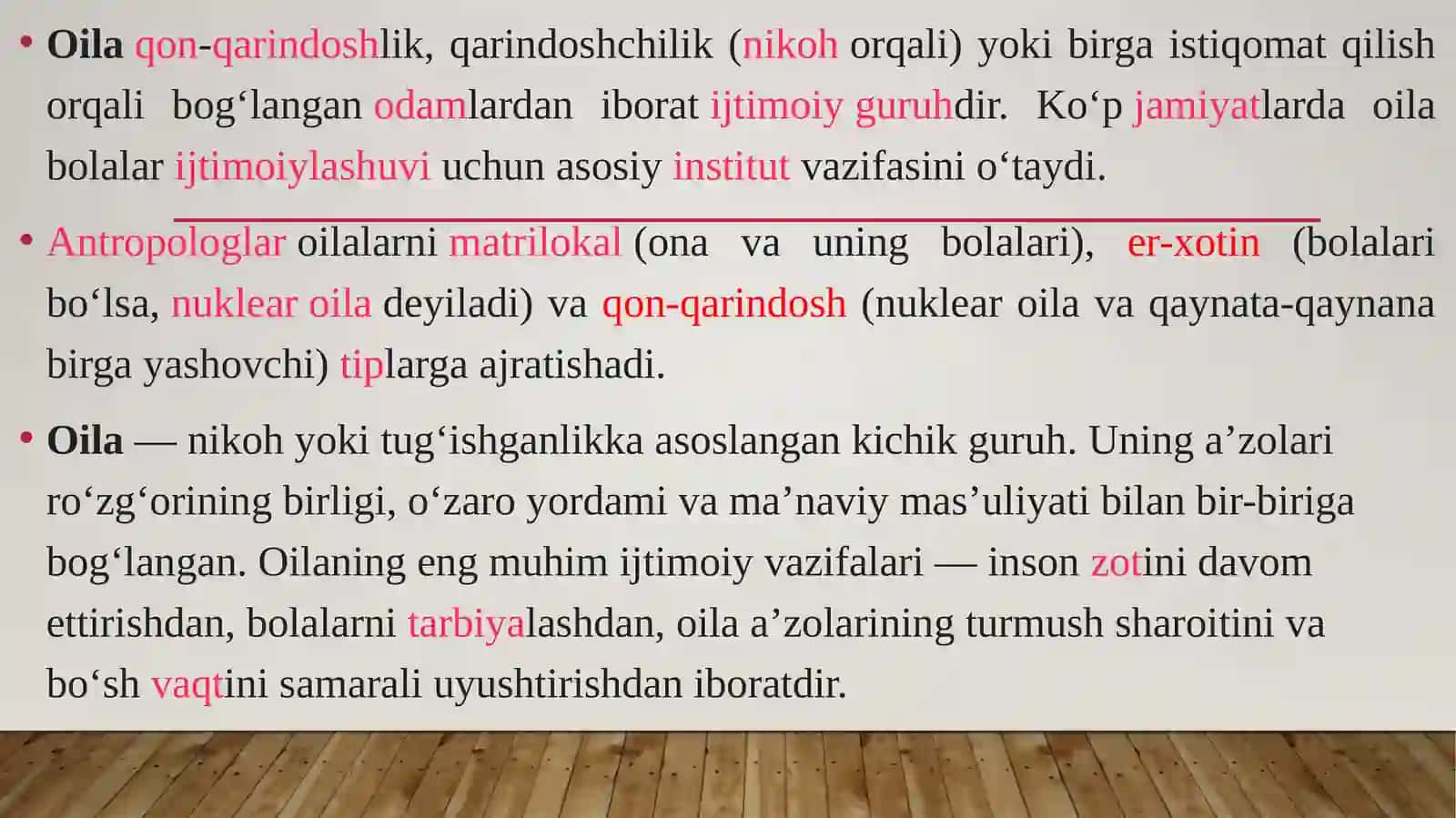 Oila, bolalar va yoshlar 2