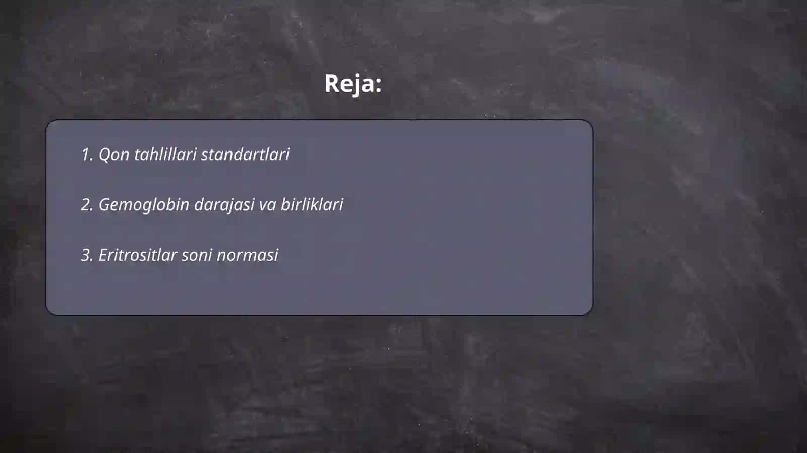 Klinik labarator koʻrsatkichlar birliklarning standartlari 2