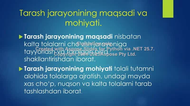 “TRUETZSCHLER”, “RIETER”, “MARSOLI” FIRMALARINING TARASH MASHINALARI  QIYOSIY TAHLILI. 2