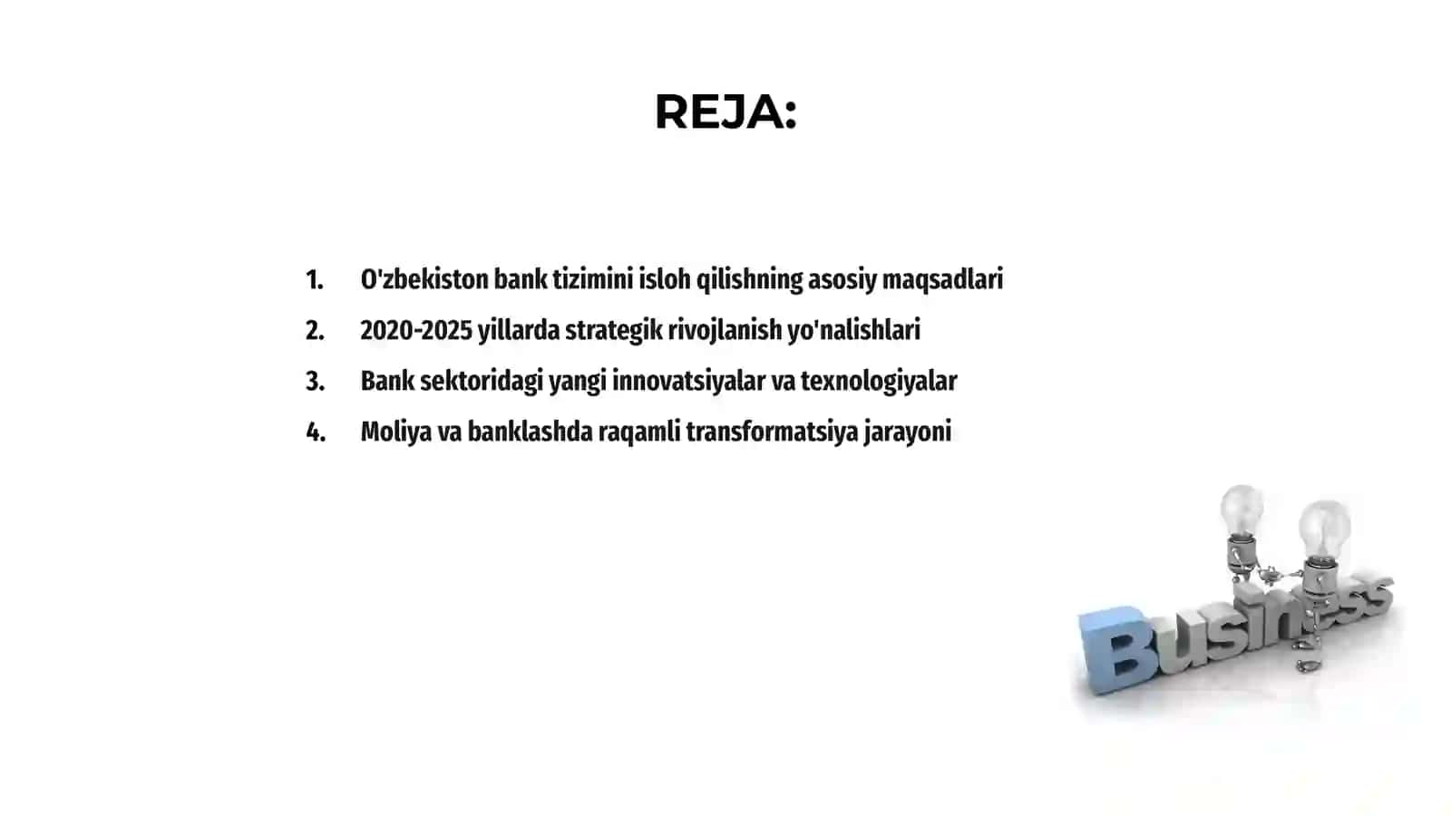 O'zbekiston Respublikasi " Bank tizimini isloh qilish strategiyasi" 2