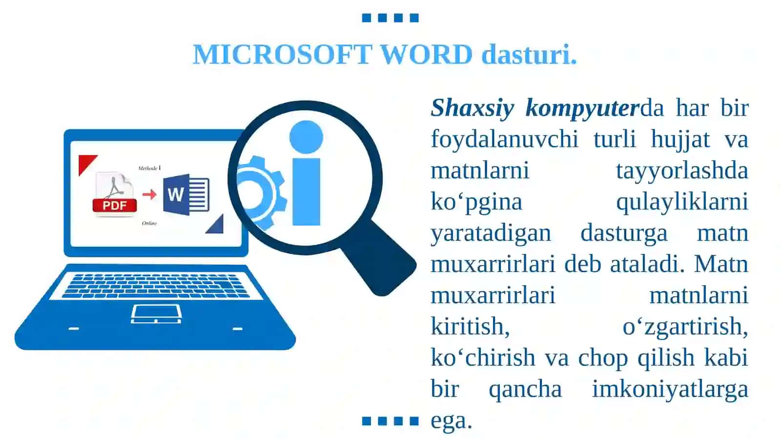 Matn axborotlarini qayta ishlash texnologiyalari 2