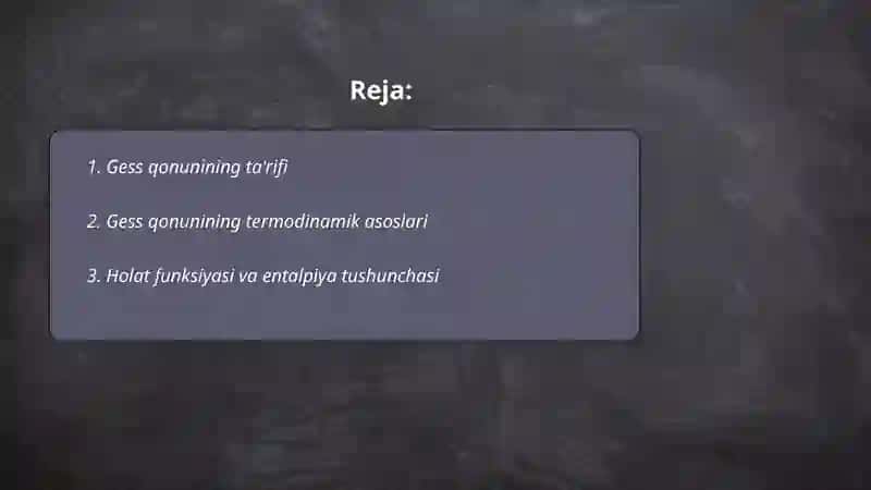 Gess qonuni va undan kelib chiqadigan xulosalar 2