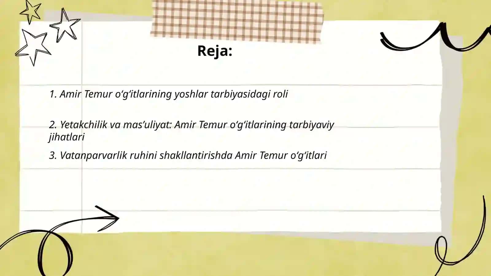 Amir Temur oʻgʻitlarining tarbiyaviy ahamiyati 2