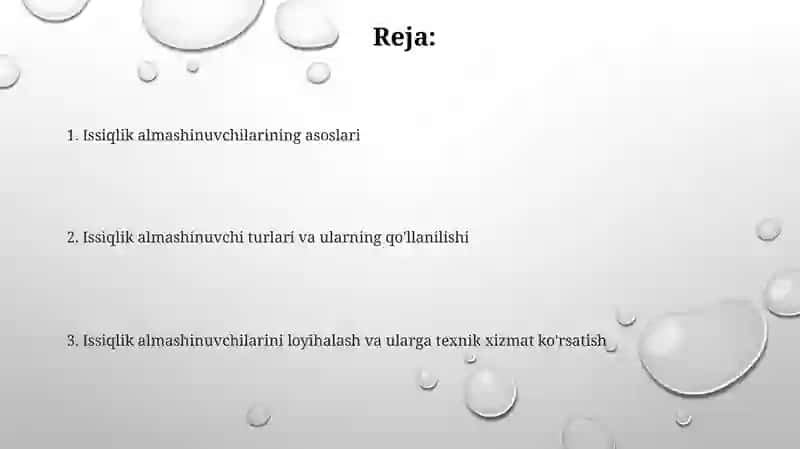 Issiqlik almashinush qurilmalari 2