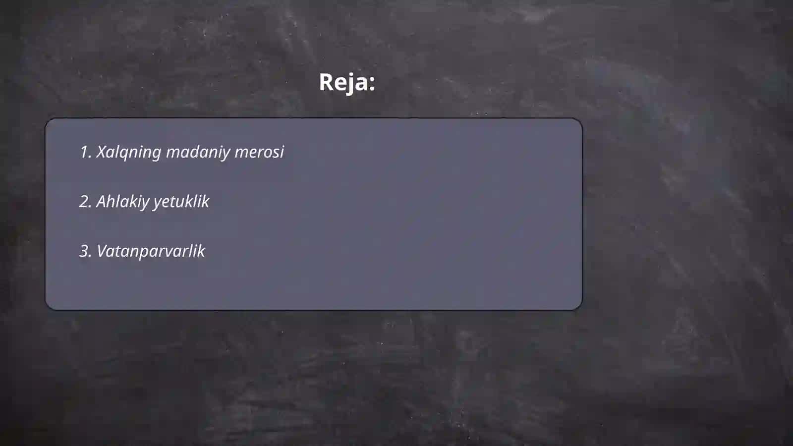 Oʻtgan kunlar asarining tarbiyaviy jihatlar 2