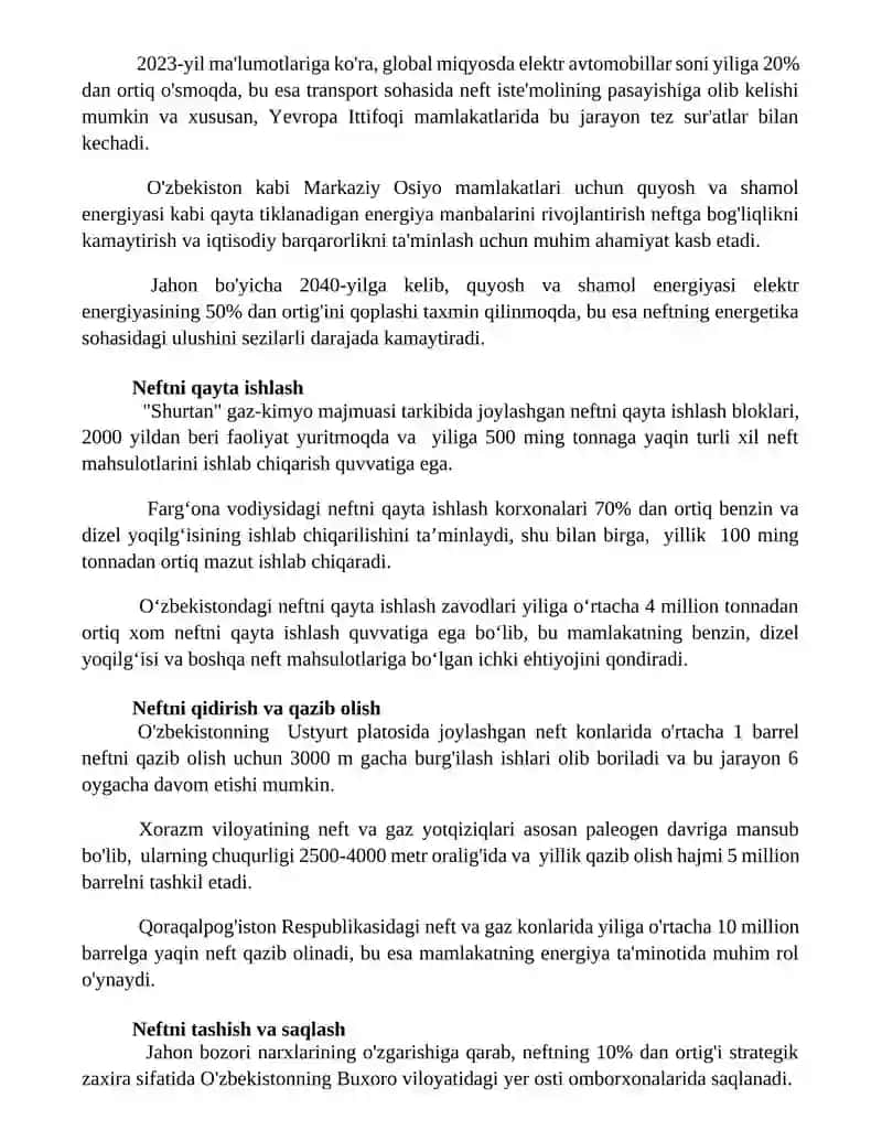 Neftning xayotiy cikli 2