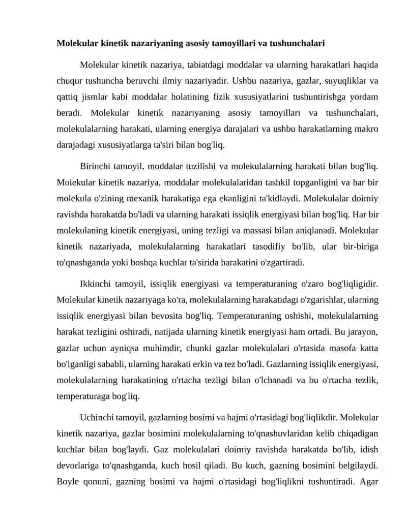 Molekular kinetik nazariya 2