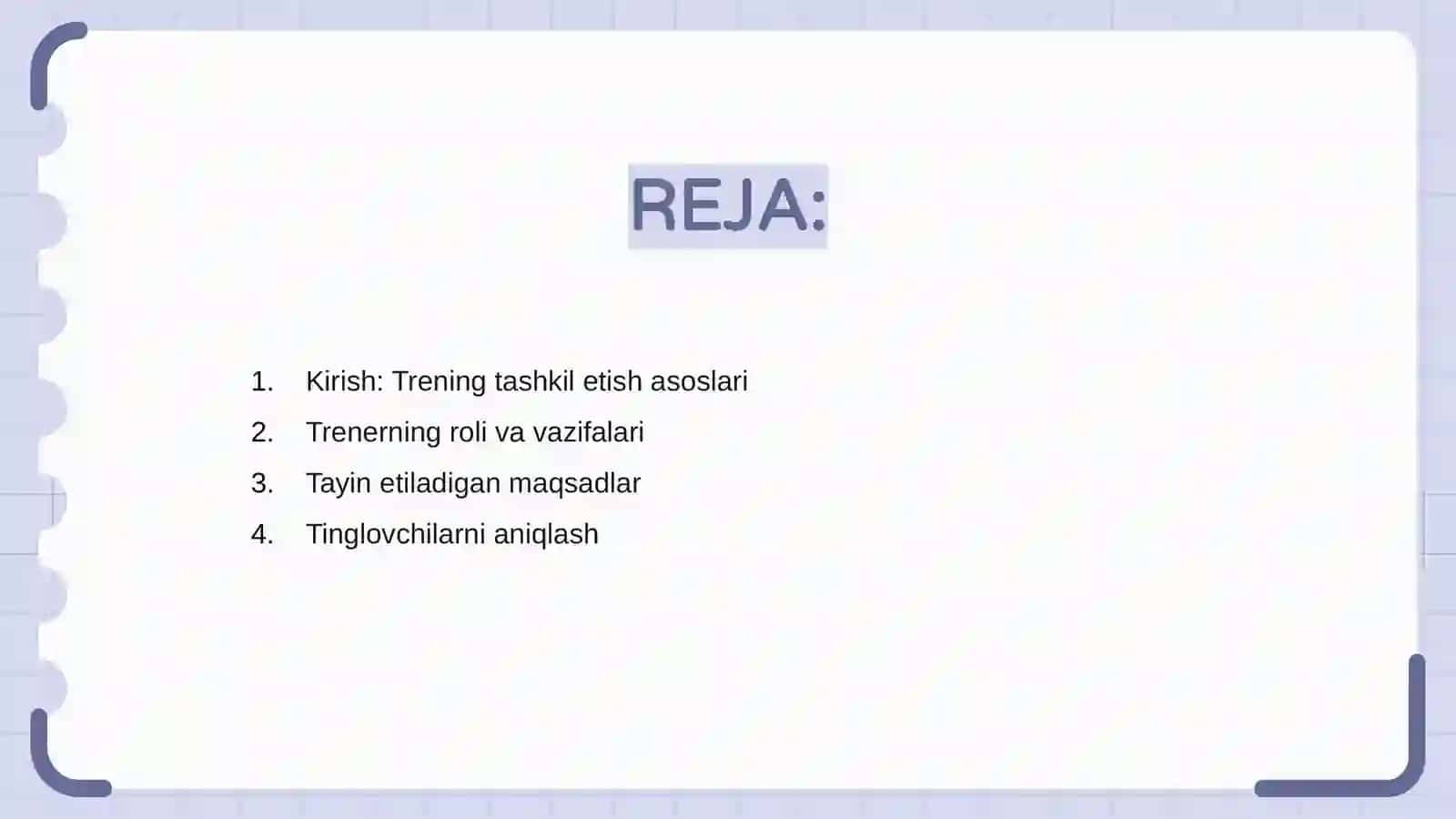 Trening tashkil etishda trenerning faoliyati 2