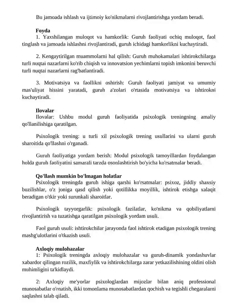Psixologik Trening Psixologik Faoliyatda Guruhiy Faol Usul 2
