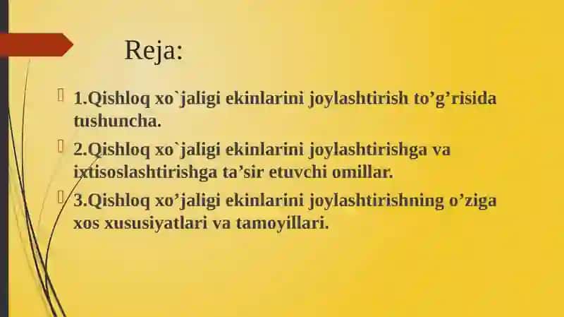 Qishloq xo‘jaligini joylashtirish va rivojlantirishning asosiy qonuniyatlari 2